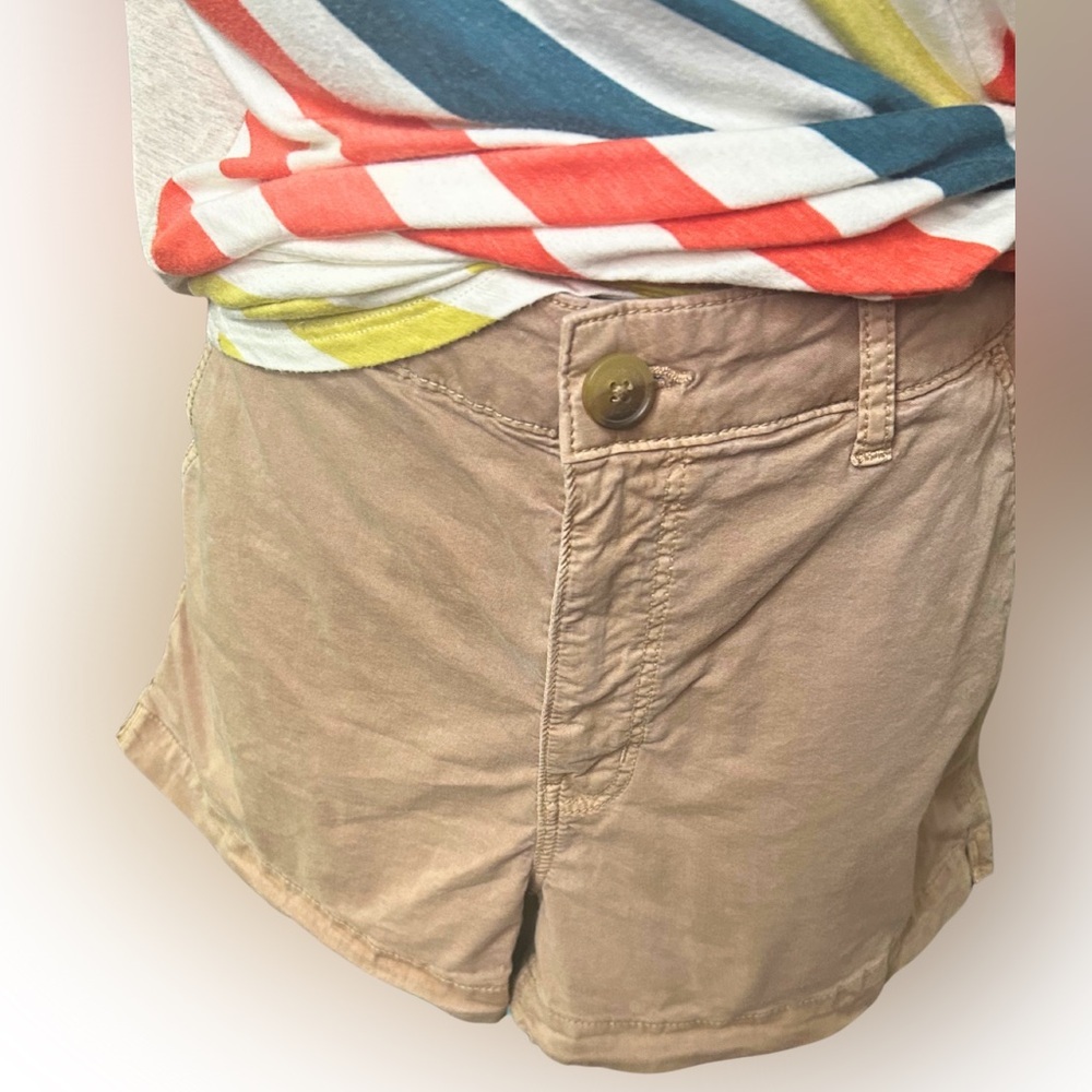 American Eagle High‎ Rise Shortie Tan Women's Shorts Size 12